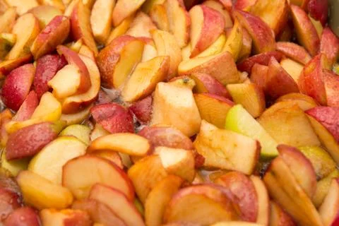 Apple cooked with sugar Stock Photos