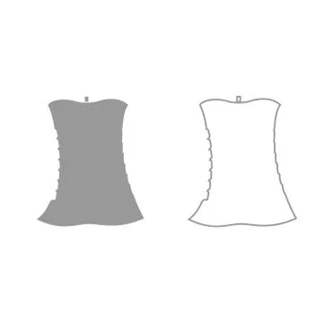 Apple core grey set icon . 스톡 일러스트