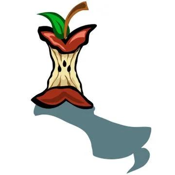 Apple Core Stock Illustration