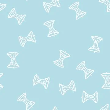 Apple core line vector seamless pattern 库存插图