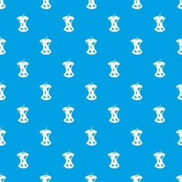 Apple core pattern seamless blue 库存插图