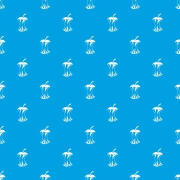 Apple core pattern seamless blue イラスト素材