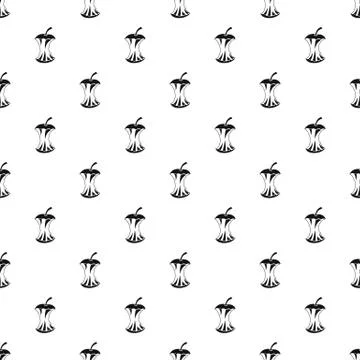 Apple core pattern, simple style 库存插图