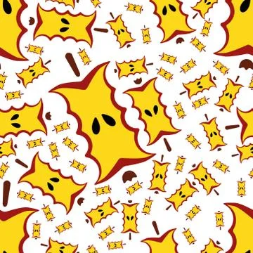 Apple core seamless pattern Stock Illustration