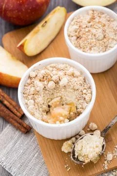 Apple crumble dessert Stock Photos