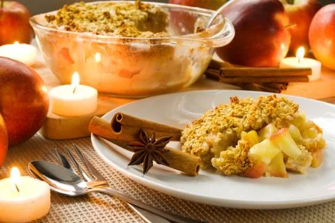Apple crumble Stock Photos