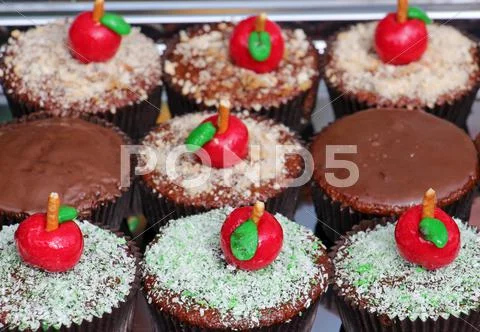 Apple Cupcake Stock Photos