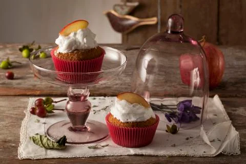 Apple cupcakes Stock Photos