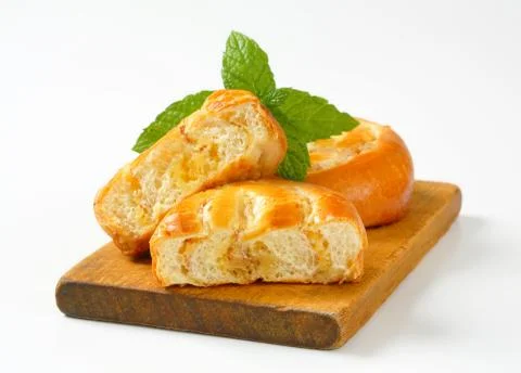 Apple Custard Rolls Stock Photos