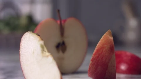 Apple Cut Stock Footage 120459556