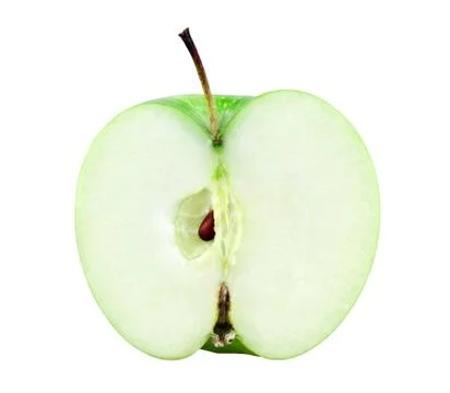 Apple cut in half Stock Photos