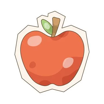 Apple cutout Stock Illustration