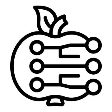 Apple data control icon outline vector. Digital drone イラスト素材