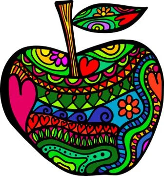Apple Doodle Stock-Illustration
