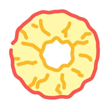 Apple dried fruit color icon vector illustration Stock Illustration