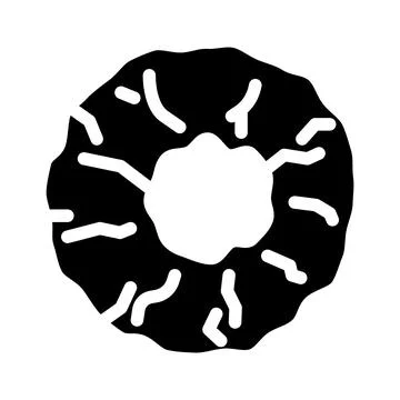 Apple dried fruit glyph icon vector illustration Stock Illustration