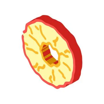 Apple dried fruit isometric icon vector illustration Stock Illustration