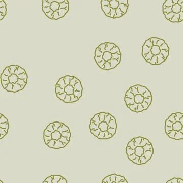 Apple dried fruit line vector seamless pattern Illustrazione stock