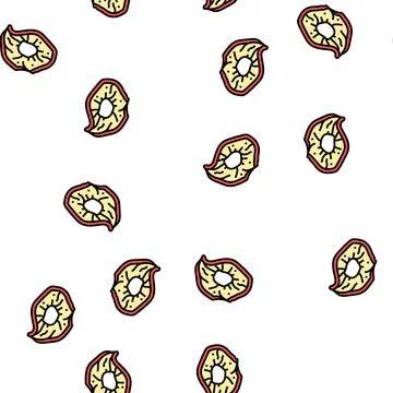 Apple dried fruit vector seamless pattern 스톡 일러스트