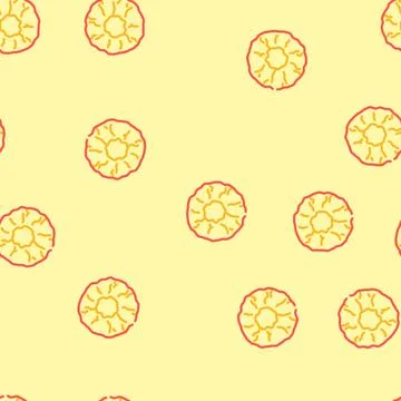 Apple dried fruit vector seamless pattern Stock Illustration