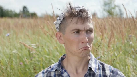 The Apple Falls on the Guy's Head Stock Footage 85487358