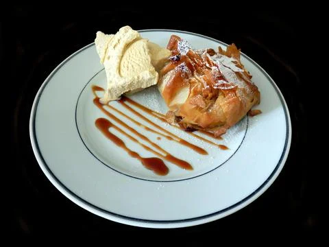 Apple in Filo Parcel Stock Photos