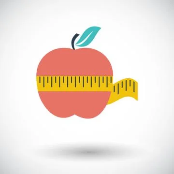 Apple flat icon Stock Illustration