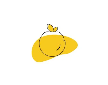 Apple flat icon on white background in vector illustration Stock Illustration