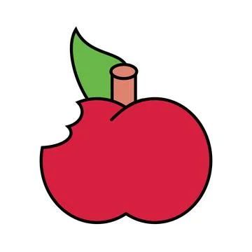 Apple fresh fruit icon vector illustration design graphic flat Stock Illustration