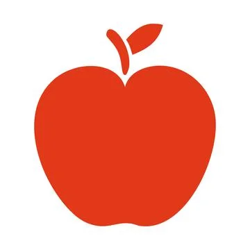 Apple fresh fruit isolated icon vector illustration design in red color Illustrazione stock
