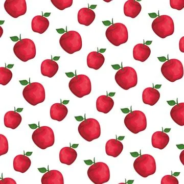 Apple fresh fruit pattern background Illustrazione stock