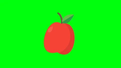 Apple fruit animation Stock Footage 194784005