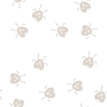 Apple fruit character glyph vector seamless pattern Stock Illustration