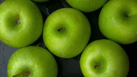 Apple fruit, closeup of apple fruit, food background, ripe apple fruit Stock Footage 238419745