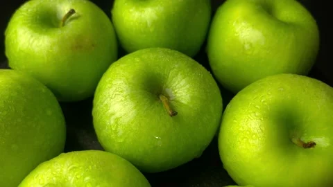 Apple fruit, closeup of apple fruit, food background, ripe apple fruit Stock Footage 238419747