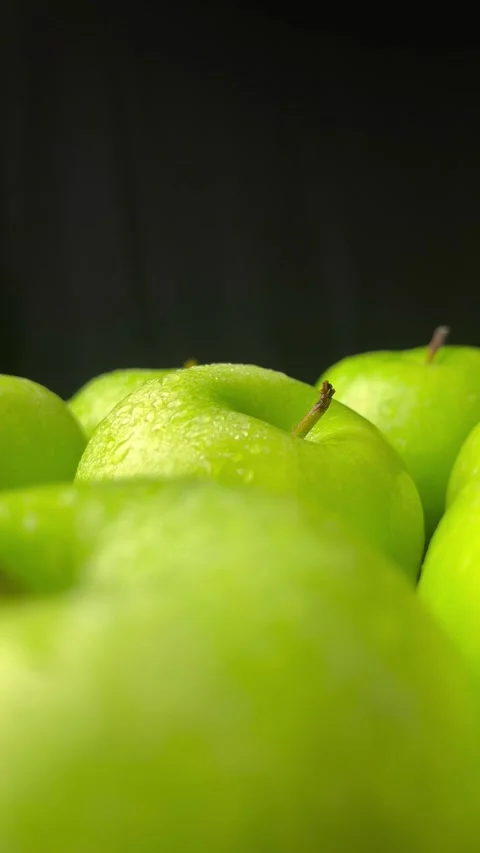 Apple fruit, closeup of apple fruit, food background, ripe apple fruit Stock Footage 238419748