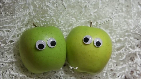 Apple fruit cut paper background hd footage Stock Footage 124978955