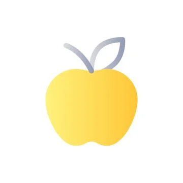 Apple fruit flat gradient color ui icon Illustrazione stock