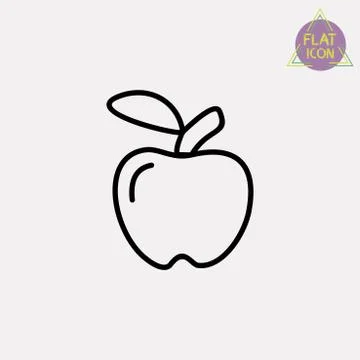 Apple fruit icon Stock Illustration
