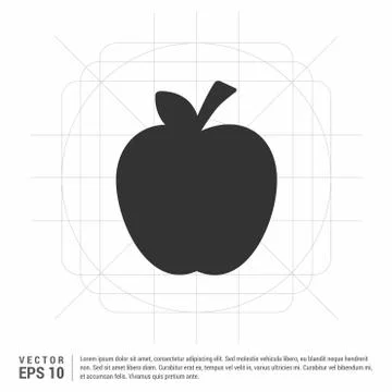 Apple fruit icon Stock Illustration