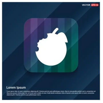 Apple fruit icon Stock Illustration