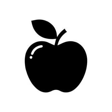 Apple fruit icon logo design template isolated illustration Stock Illustration