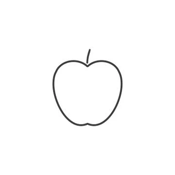Apple, fruit icon. Vector illustration, flat design. Illustrazione stock
