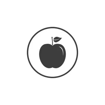 Apple, fruit icon. Vector illustration, flat design. Stock Illustration