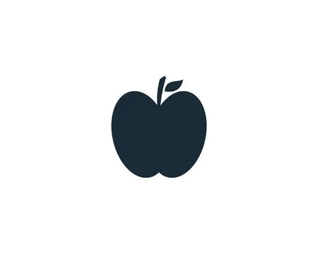 Apple Fruit Icon Vector Logo Template Illustration Design Stock Illustration