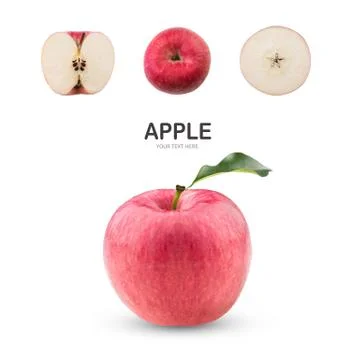 Apple fruit isolate on white background. Stock Photos