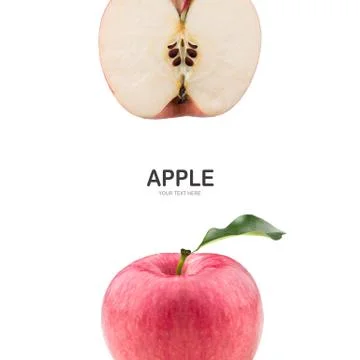 Apple fruit isolate on white background. Stock Photos