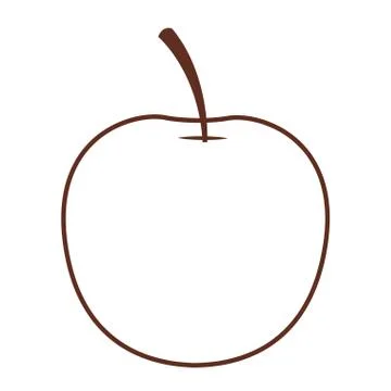 Apple fruit isolated Stock Illustration