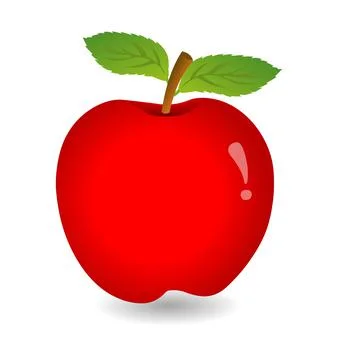 Apple fruit isolated Illustrazione stock