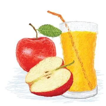 Apple fruit juice. Stock Illustration